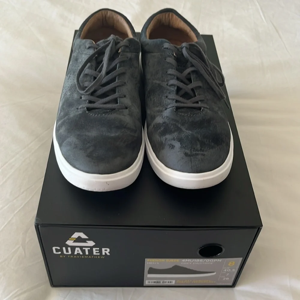 TravisMathew Cuater Phenom Suede Blue Gray Casual Shoes Sneakers Men’s 8